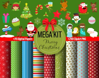 Mega Kit de Navidad Cliparts |  Scrapbook