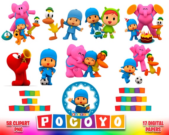 Drawings To Paint & Colour Pocoyo - Print Design 010