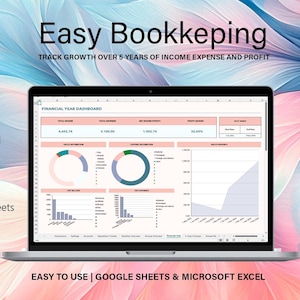 Small Business Bookkeeping Template Spreadsheet for Income and Expense in Excel & Google Sheets