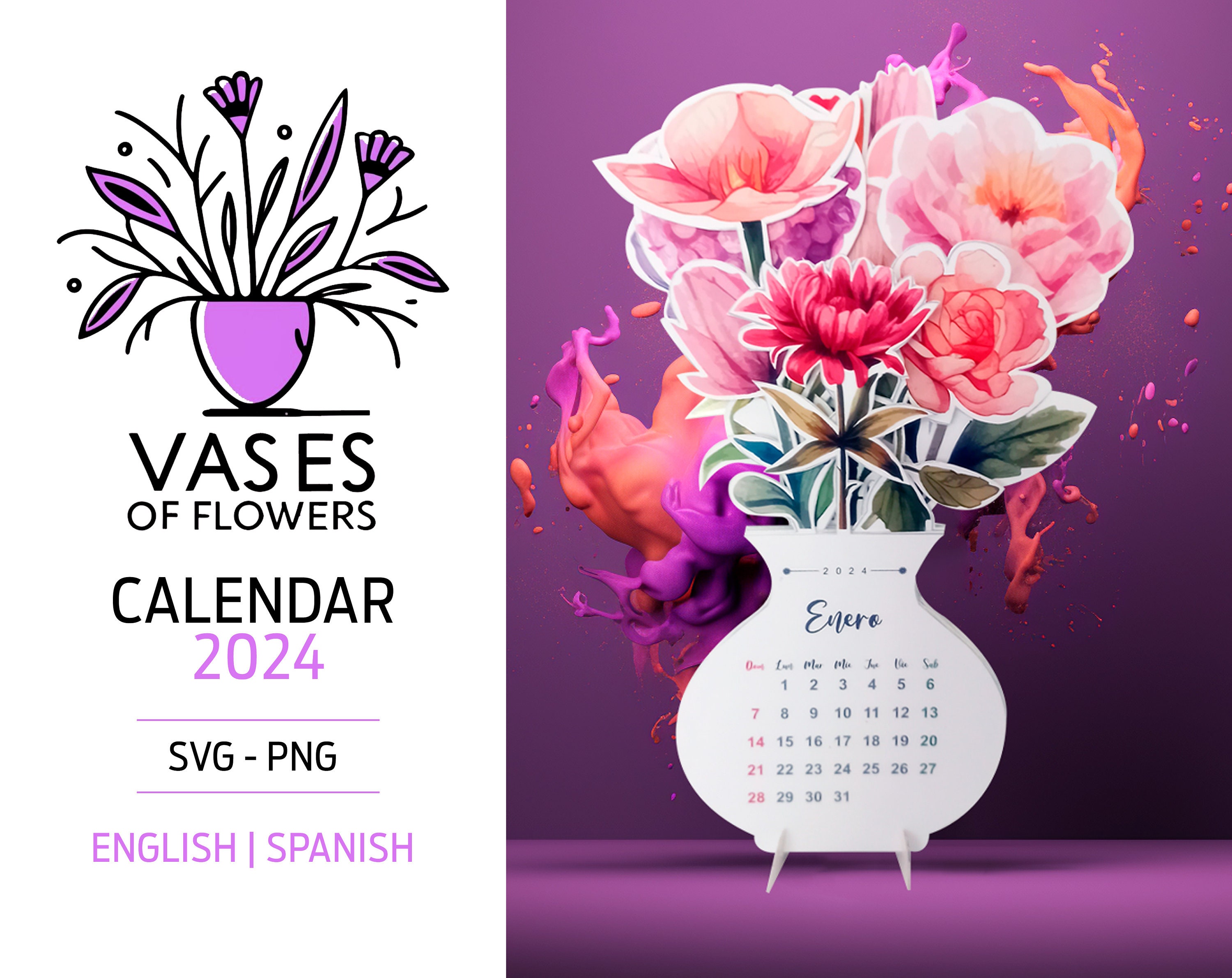 Calendrier 2024 - Flower Art 03