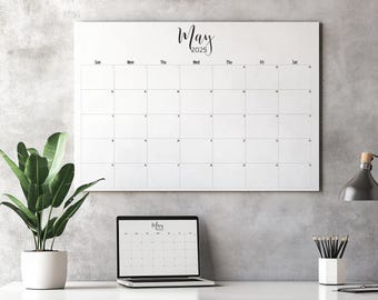 2025 Big Wall Calendar | A1 size | 2025 Monthly Planner, Landscape | Printable