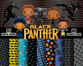 Black Panter Super Kit , Avengers Digital Kit for printing
