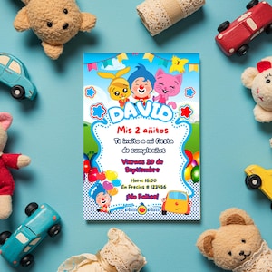 Invitación Plim plim | fiesta de cumpleaños / Descarga instantánea / plin plin editable en Canva