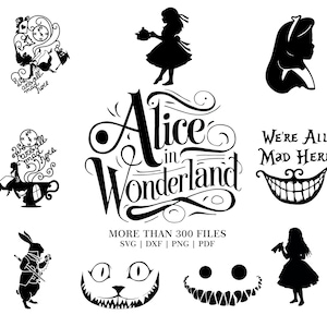 Digital Kit Alice in Wonderland  | svg, dfx, png | INSTANT DOWNLOAD | Scrapbooking |