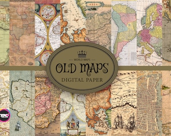 16 Old Maps | Vintage Digital Maps
