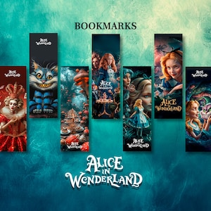 Alice in Wonderland Bookmarks | 14 cute bookmarks