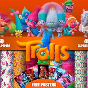 Kit de imágenes digitales TROLLS | Scrapbook