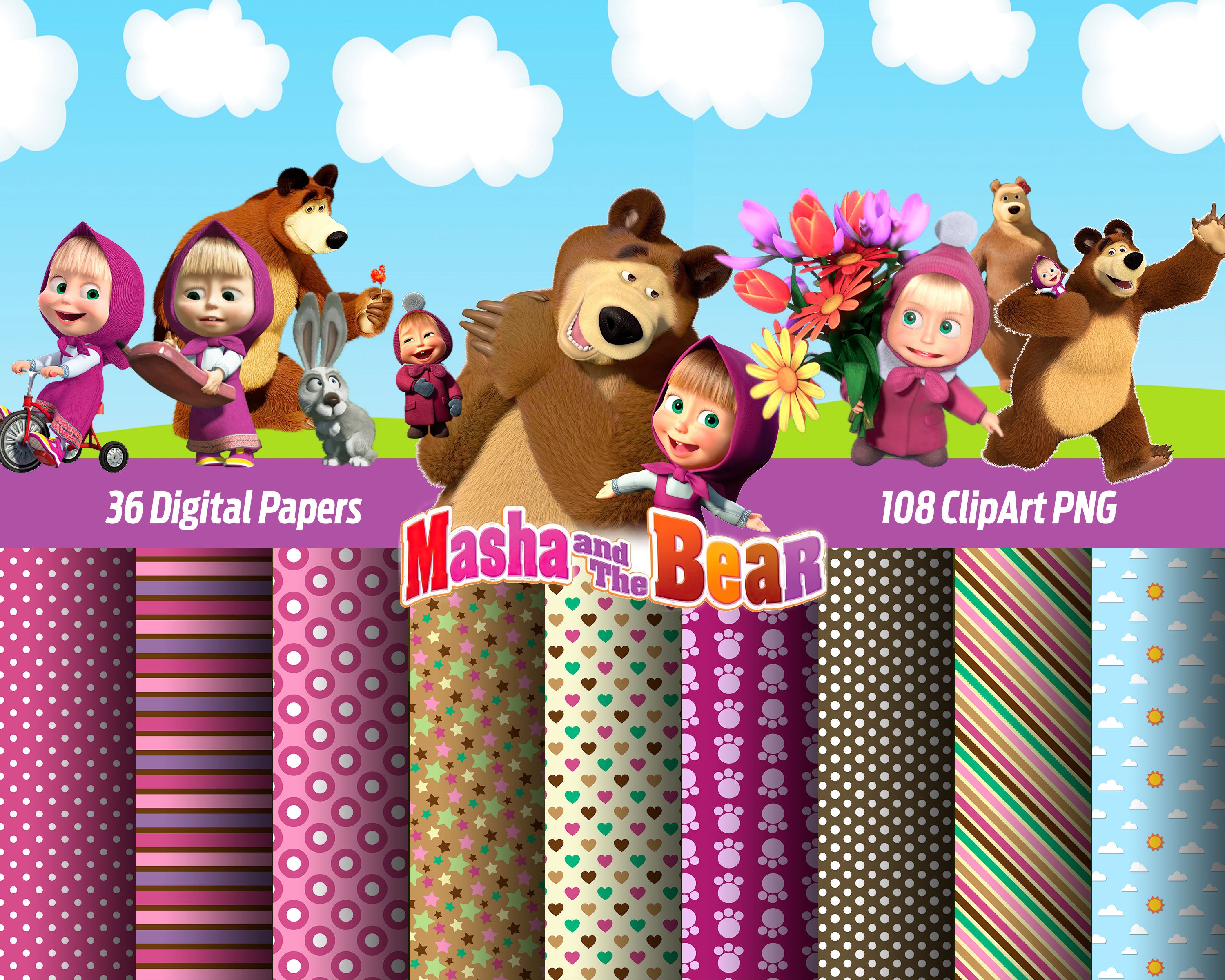 Masha and the bear jam image
