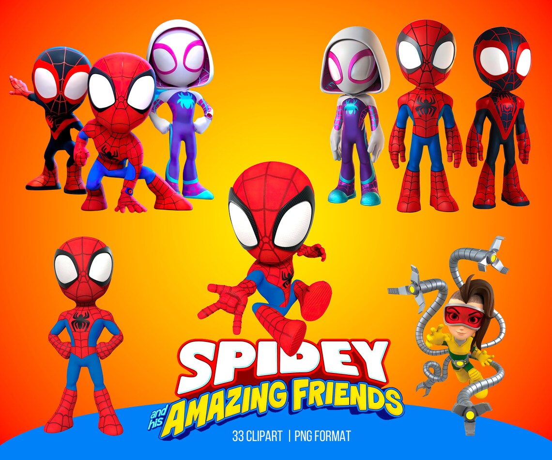 Spidey and His Amazing Friends Digital Kit 33 PNG Imáges - Etsy Singapore