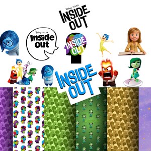 Inside Out Clipart & Digital Paper Kit | PNG Files (digital Download ...