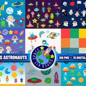Super Kit espacio | 8 kit de Astronautas