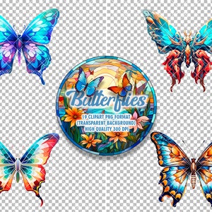 Butterflies Clipart | painted butterfly clipart | butterfly illustrations | PNG graphics | scrapbook | commercial use