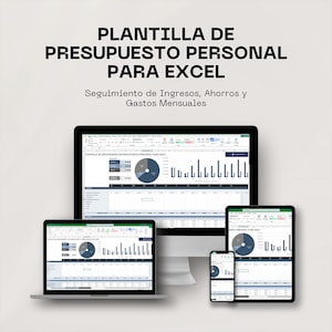 Plantilla de Presupuesto Personal para Excel – Seguimiento de Ingresos, Ahorros y Gastos Mensuales