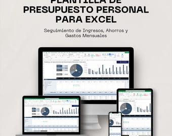 Plantilla de Presupuesto Personal para Excel – Seguimiento de Ingresos, Ahorros y Gastos Mensuales