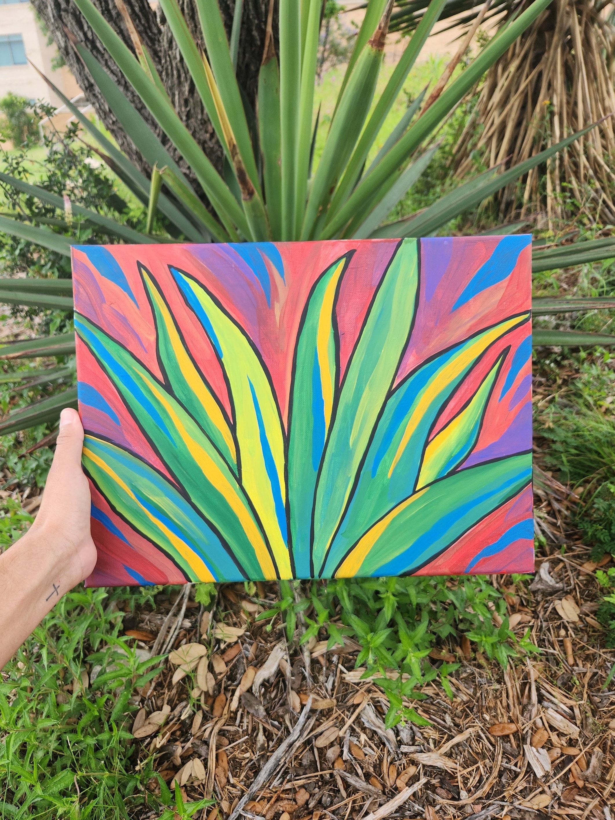 Aloe Vera Painting Acrylic on Canvas 12x15 Inches - Etsy