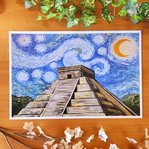 Starry Night in Chichen Itza | 12 x 18 art print | matte finish image 3