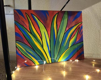 Aloe Vera Painting Acrylic on Canvas 12x15 Inches - Etsy