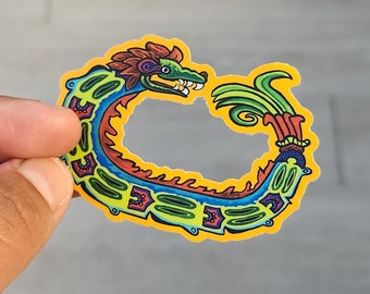Quetzalcoatl Sticker Aztec Decal - 2 x 3 inches - Sticker for computer