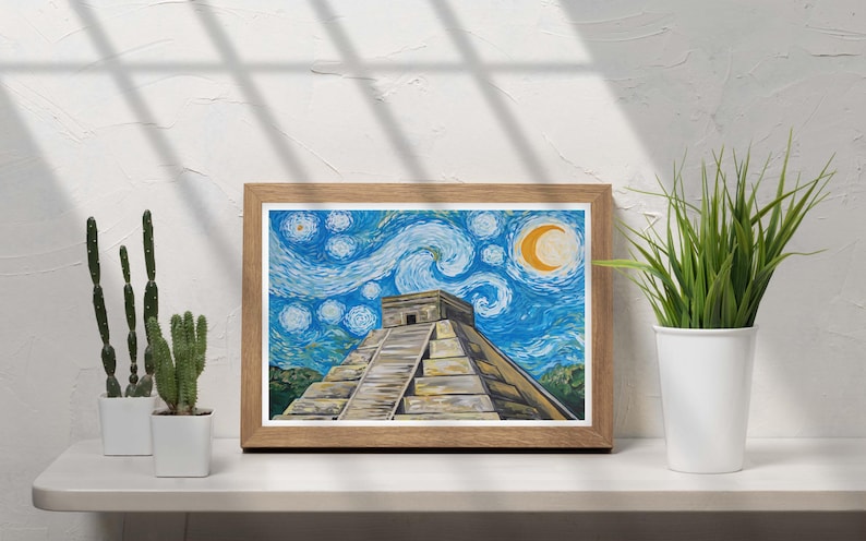 Starry Night in Chichen Itza | 12 x 18 art print | matte finish image 4