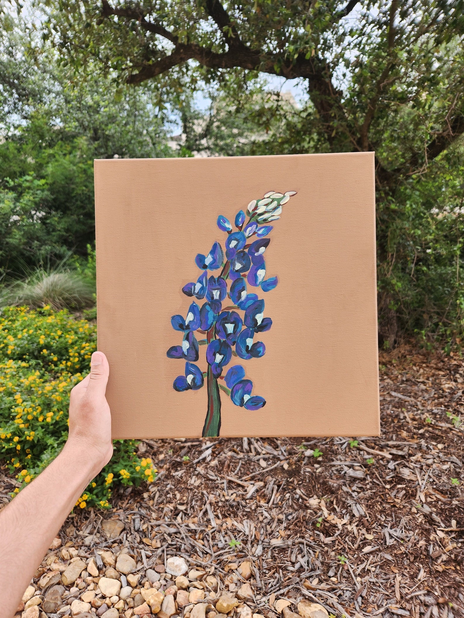 Painting Floral Art Decor Wall Art Texas Etsy