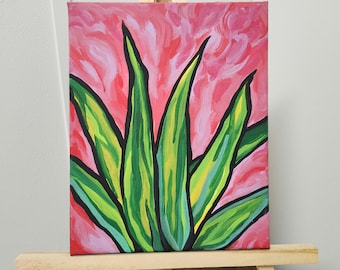 Original Aloe Vera Painting 8 x 10 inches