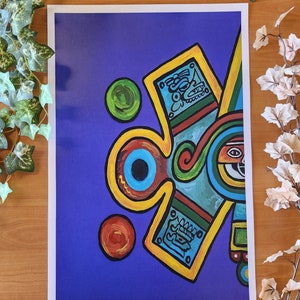 Aztec Ollin Art Print – 12x18 Inch print unframed