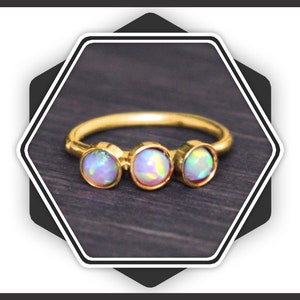 Surgical Steel Unique Nose Ring Hoop. Opal Nose Jewelry. Cartilage Piercing. Nose Hoop 22G 20G 18G. Nostril Ring. Helix Earring