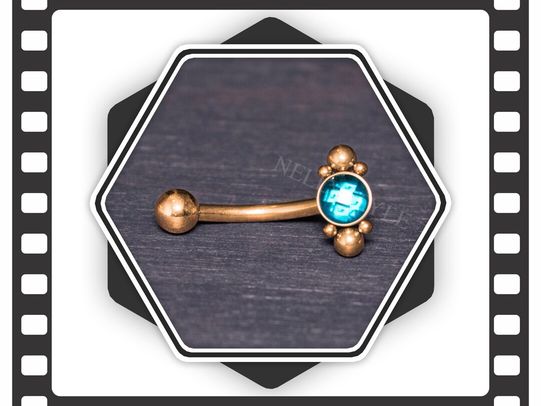 Eyebrow Banana Barbell 316L Surgical Stainless Steel Rook Etsy