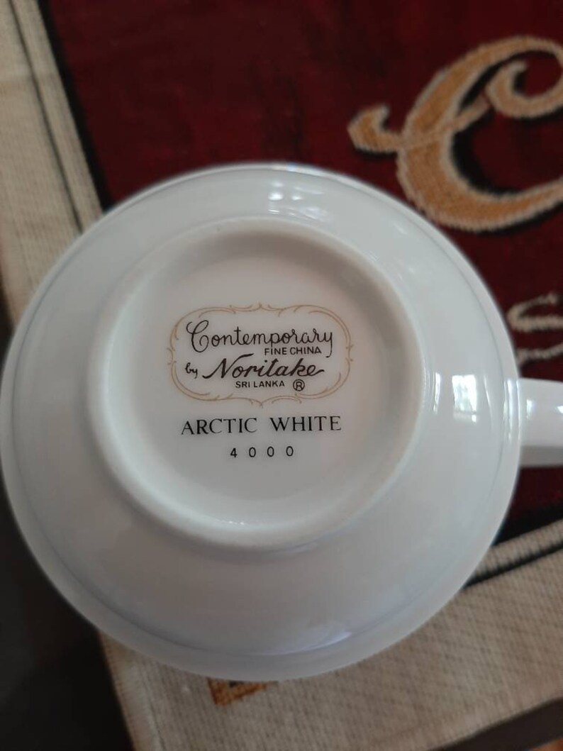 Noritake Sri Lanka Artic White Set of 4 Stackable Coffee Mugs Etsy