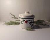 Stoneware Butter Crock with Lid Handmade Stoneware Crock Butter Crock Santa Ana California Pottery Free Priority Shipping in USA