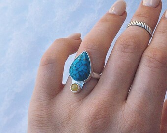 Copper Turquoise + Ethiopian Opal Ring