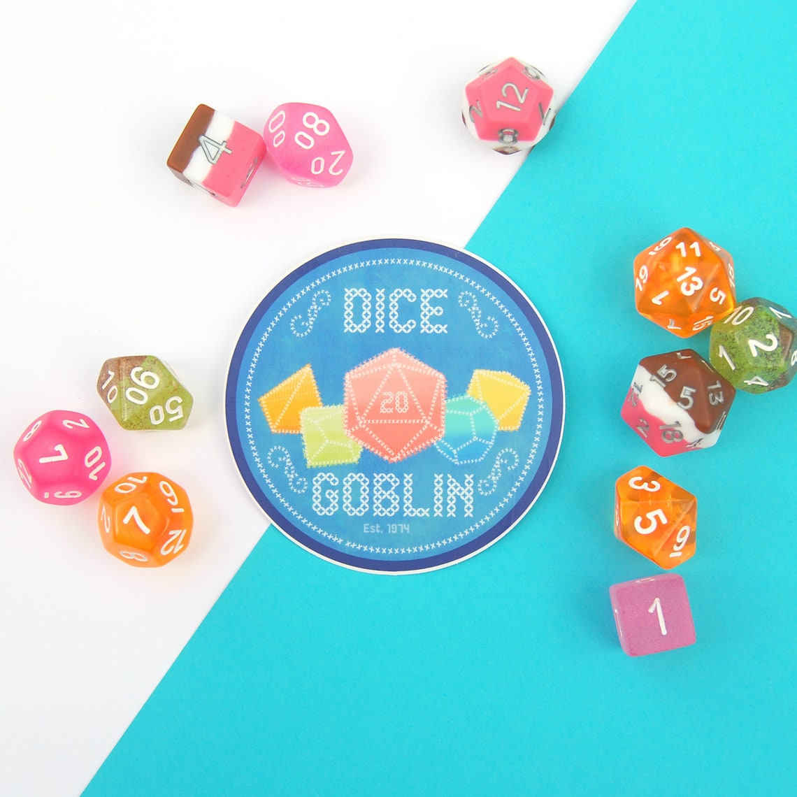 Dice Goblin Dnd Vinyl Sticker Etsy