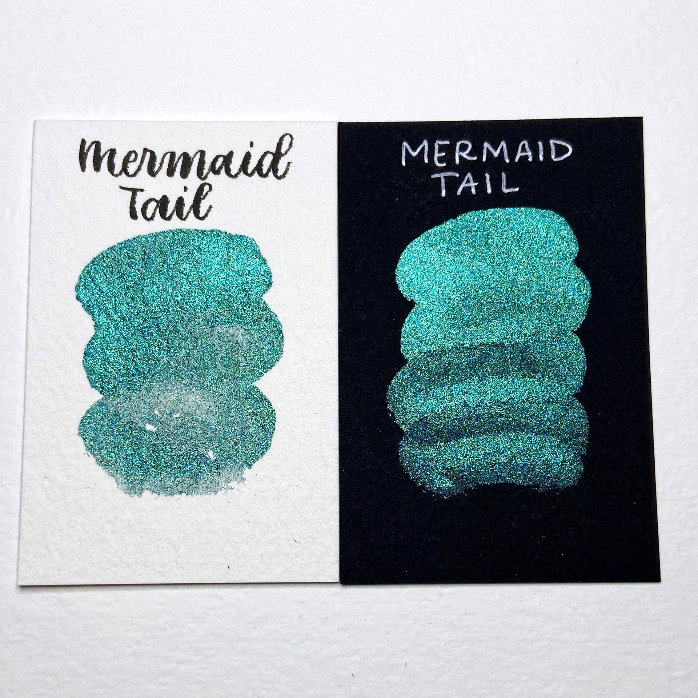 Mermaid Tail - Chrome Handmade Watercolor