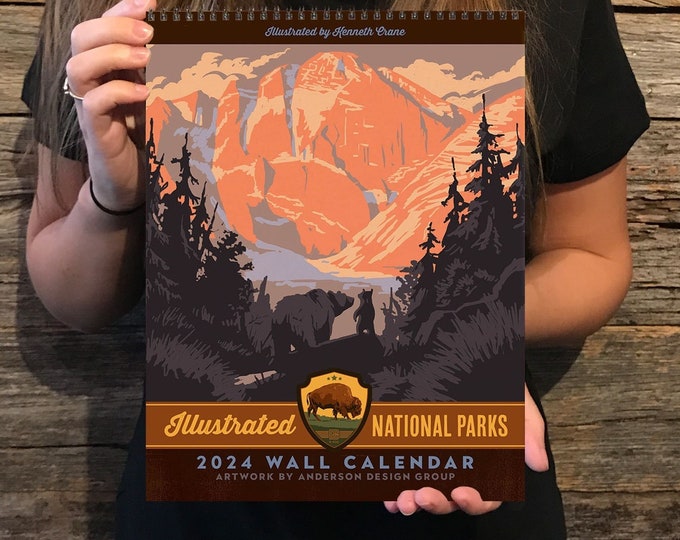 2024 Wall Calendar National Parks by Crane best Seller 2024