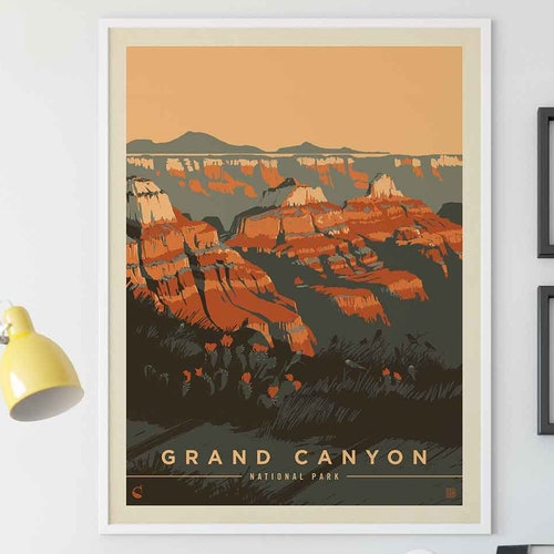 Grand Teton National Park Vintage Travel Poster by Kenneth - Etsy