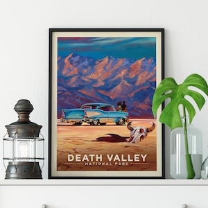Death Valley National Park Vintage Travel Poster by Kai Carpenter Anderson Design Group | Death Valley Art Print (frame not included)