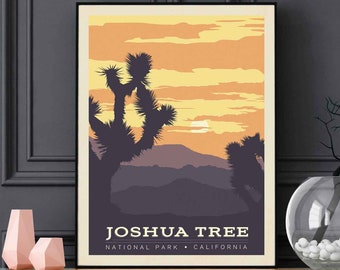 Joshua Tree National Park Travel Poster by Anderson Design Group | National Park Print | Joshua Tree Print (frame not included)