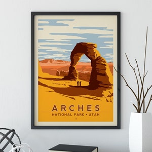 Arches National Park Travel Poster by Anderson Design Group | National Park Print | Arches Print (frame not included)