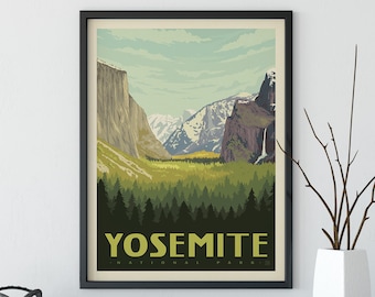 No Frame Poster Wall Art Deco Home Deco Style Yosemite National Park Poster