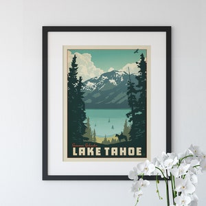 Lake Tahoe State Park Travel Poster by Anderson Design Group | State Park Print | Lake Tahoe Print (frame not included)