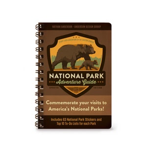 National Parks BEST Adventure Guide Journal (63-Park Edition) by Anderson Design Group | Park Hiking Travel Guide | Illustrated Park Book