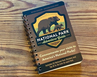Venta de RASGUÑOS Y ABOLLADURAS / Guía de aventuras en parques nacionales (63 parques) de Anderson Design Group / Guía de viajes de senderismo / Diario de senderismo