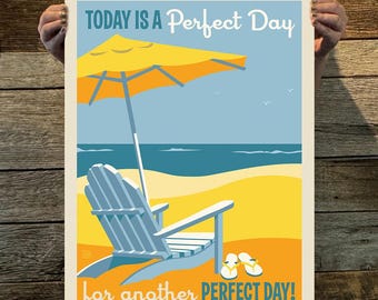 Another Perfect Day Travel Poster by Anderson Design Group | Coastal Collection Print | Art Print (frame not included)