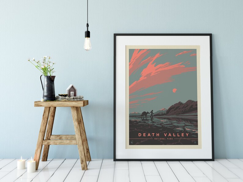 Death Valley Nationalpark Vintage Reise Poster von Kenneth Crane und Anderson Design Group | Death Valley Kunstdruck (Rahmen nicht enthalten) Bild 1