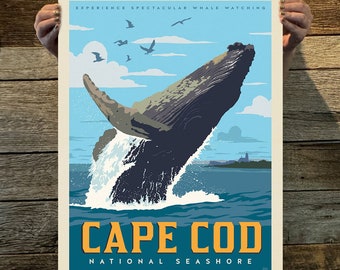 Cape Cod National Seashore Travel Poster by Anderson Design Group | American Travel Print | Art Print (frame not included)