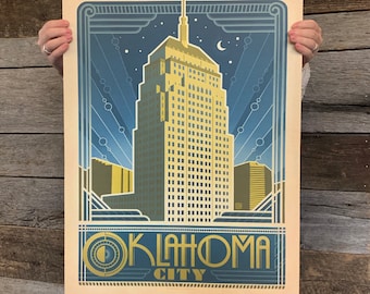SALE: Oklahoma City Travel Poster by Anderson Design Group | National Parks Print | Oklahoma Vintage Poster 18x24 Print (frame not included)