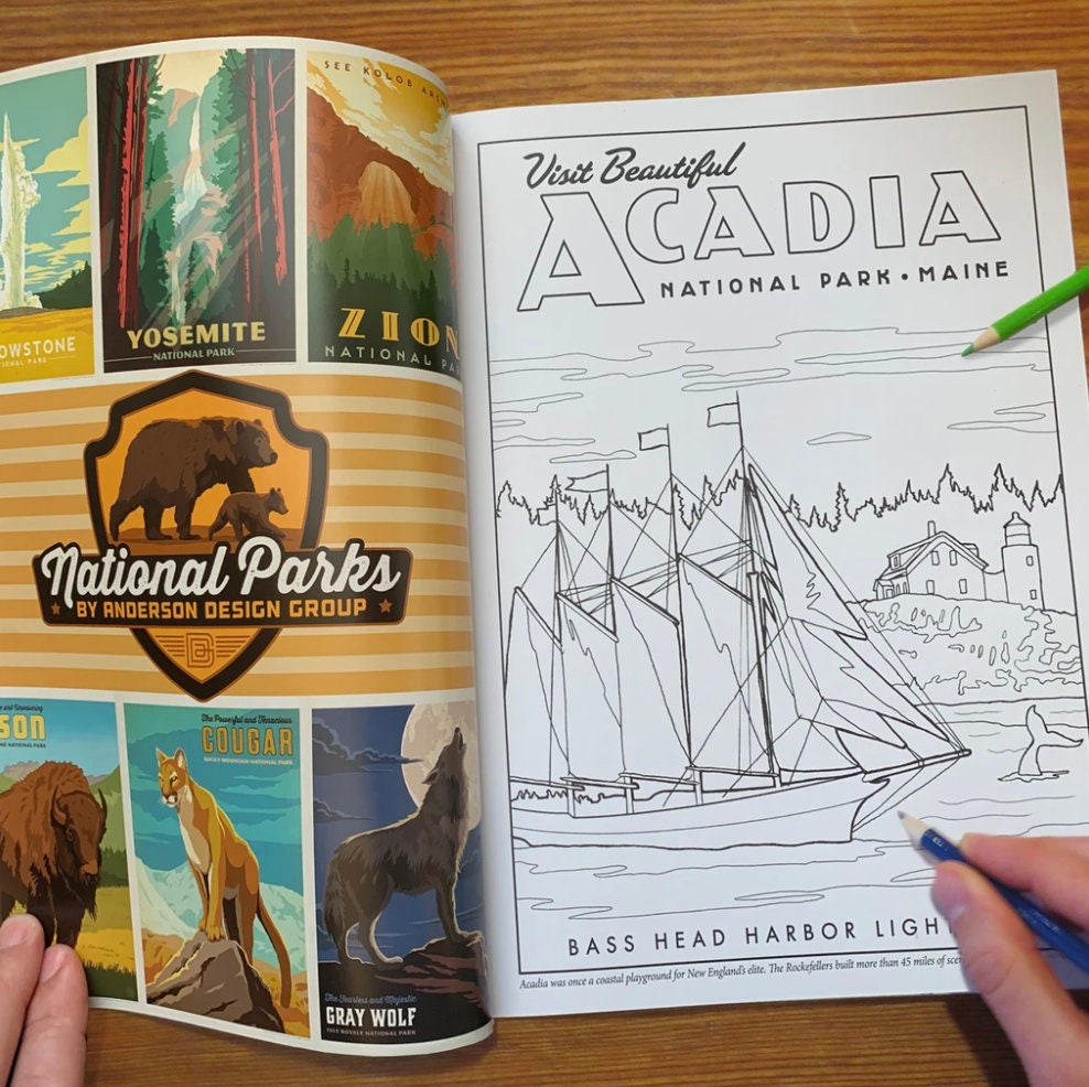 63 National Parks Coloring Book by Anderson Design Group - Etsy 63 National Parks Coloring Book by Anderson Design Group - Etsy