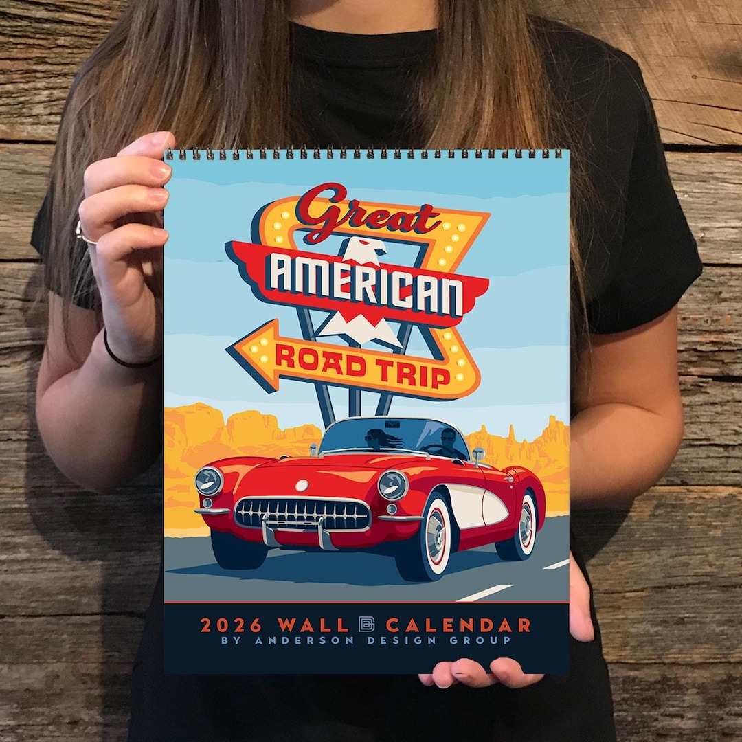 2026 Wall Calendar Great American Road Trip 2026 American Travel Il Eqbn 
