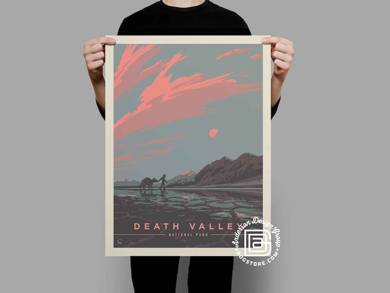 Death Valley Nationalpark Vintage Reise Poster von Kenneth Crane und Anderson Design Group | Death Valley Kunstdruck (Rahmen nicht enthalten) Bild 2