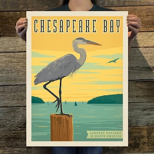 Chesapeake Bay Travel Poster by Anderson Design Group | American Travel Print | Art Print (frame not included)